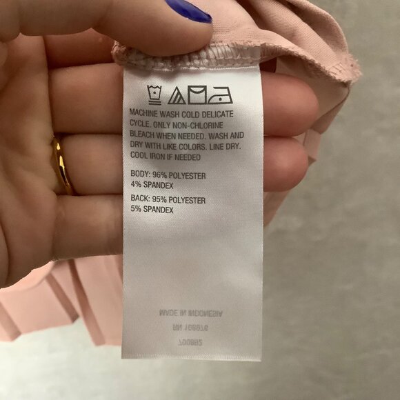 G By Giuliana Pink Sleeveless Layered Blouse Women Size 2X Pleated Back Business - Picture 3 of 9